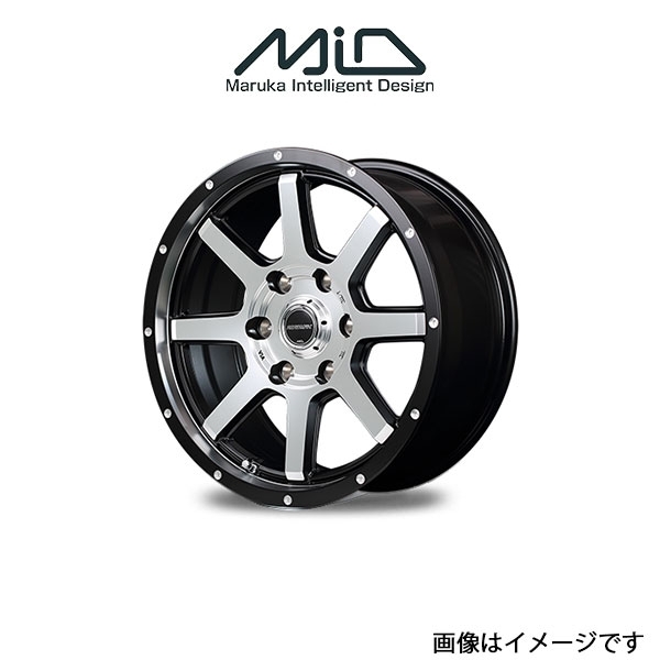 MID ロードマックス WF8 アルミホイール 4本 タント L375/L385(14×4.5J 4-100 INSET43 セミグロスブラック)ROADMAX_画像1