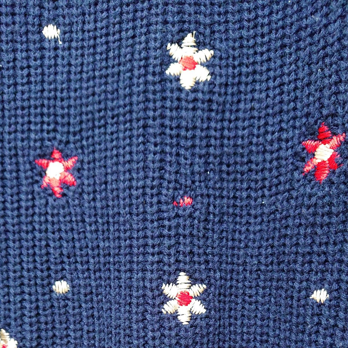 ニット花刺繍