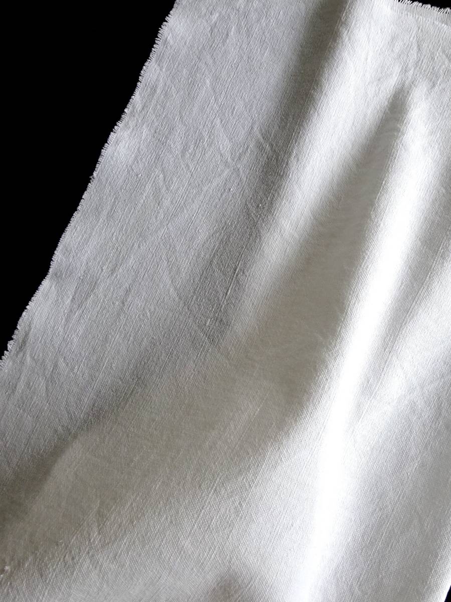 19世紀 手織リネン 93cm×72cm フランス アンティーク リネン クロスLinen 布材 縫製 古布 民藝 工藝 服飾 半物 テキスタイル はぎれ U6_画像7