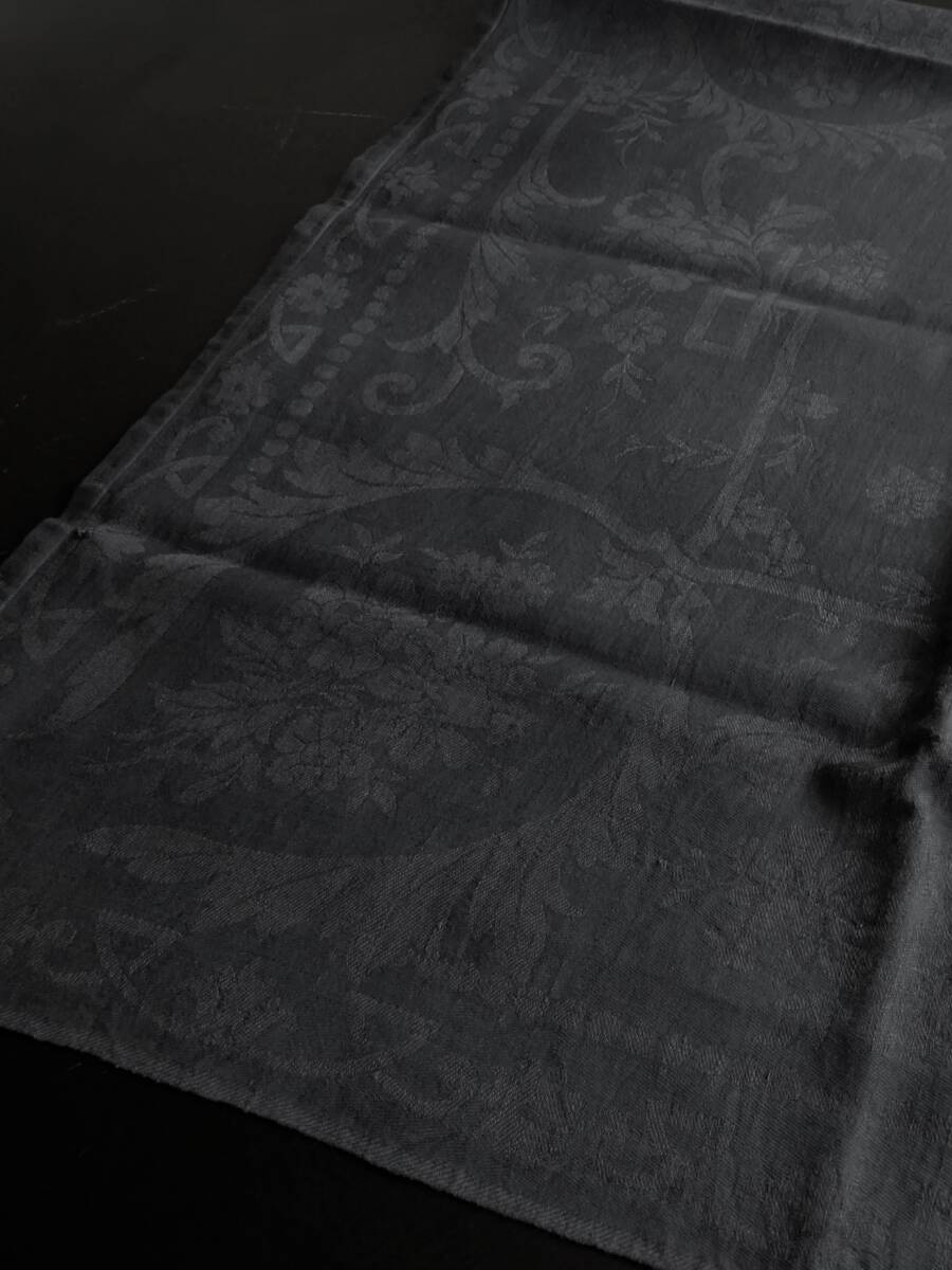 1900年初期 フランス ダマス 124cm×70cm 後染 古布 服飾 半物 生地 縫製 民藝 工藝 美術 テキスタイル アンティーク_画像7