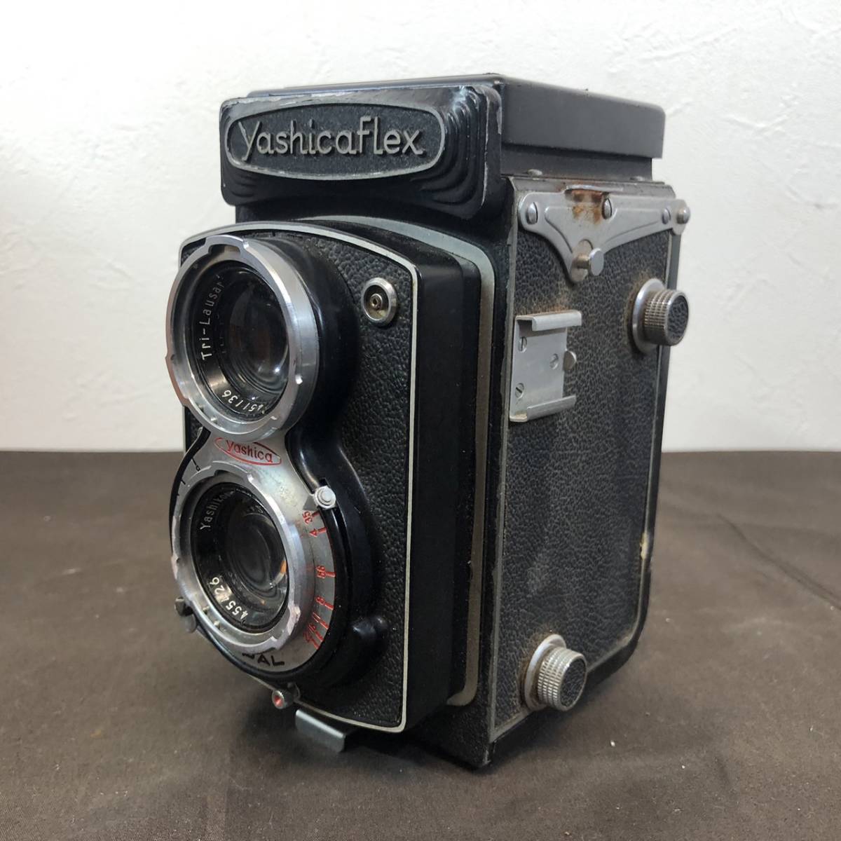 【MH-6596】中古品 現状品 YASHICAFLEX ヤシカフレックス 二眼カメラ model C モデルC 当時物 箱あり_画像4