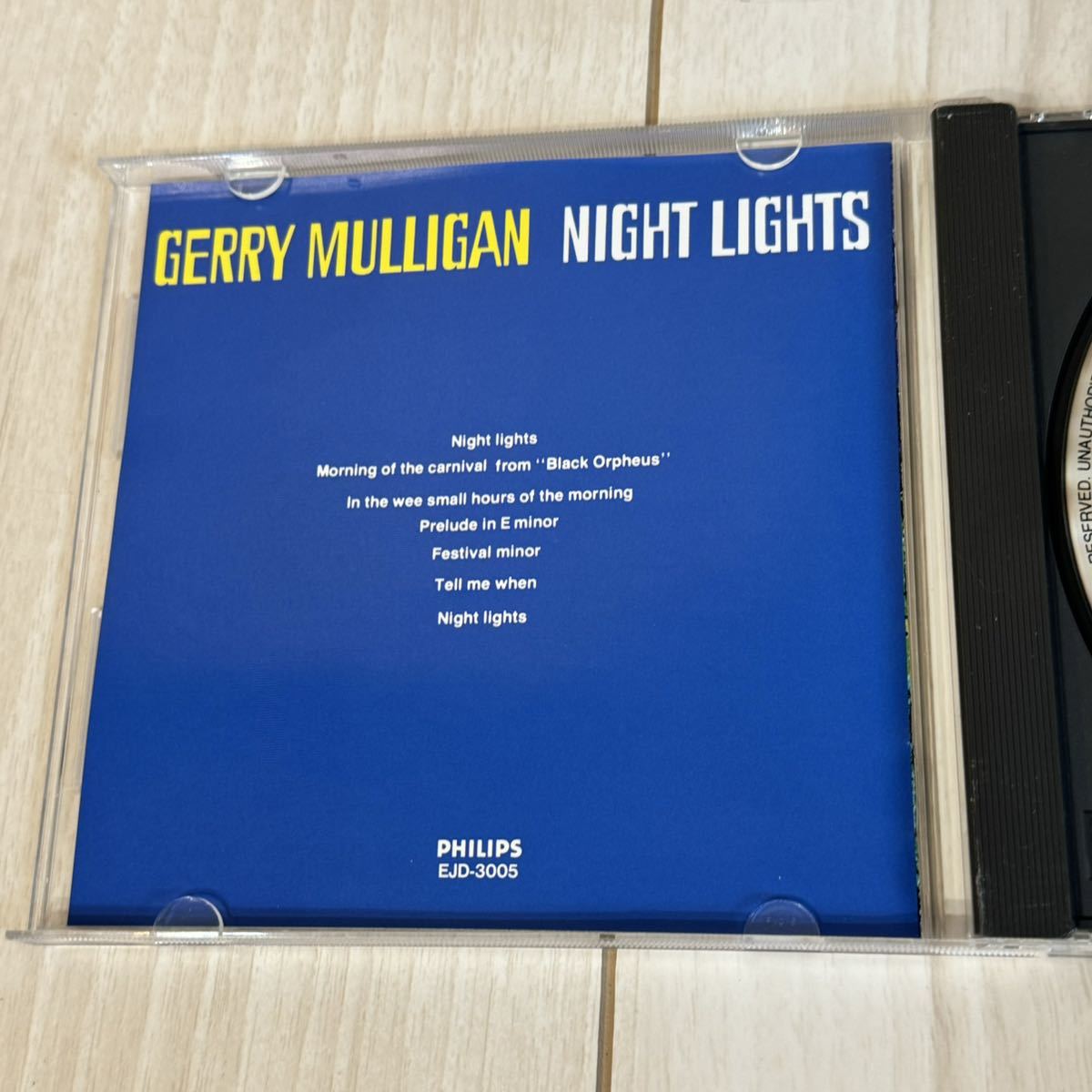CDアルバム☆GERRY MULLIGAN NIGTH LIGHTS_画像3