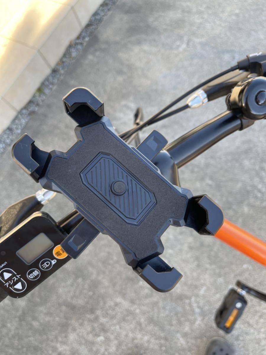 自転車 オートバイ スクーター スマートフォン フォルダー 携帯電話 スマホホルダー ワンタッチ装着 便利グッズ iPhone 4.0〜7.0inch対応_画像2