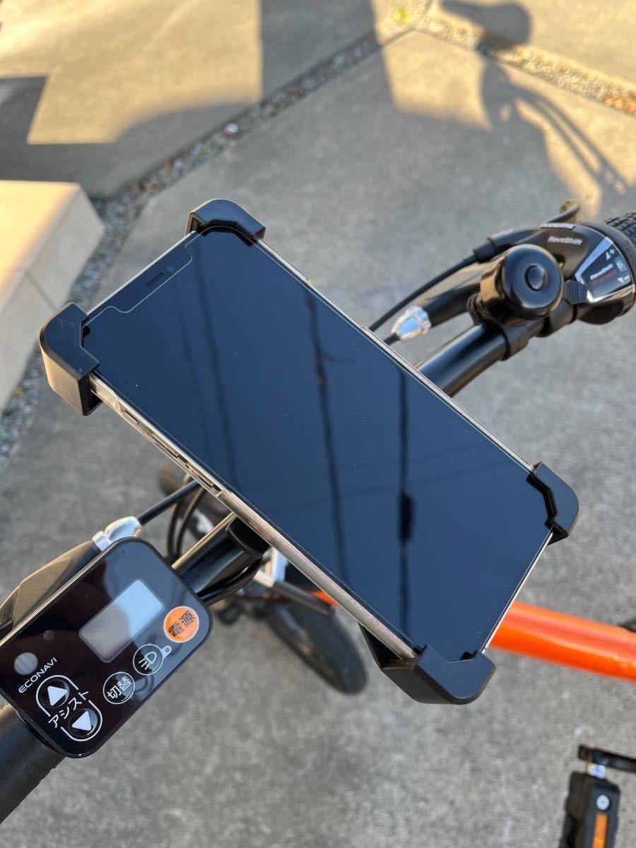 自転車 オートバイ スクーター スマートフォン フォルダー 携帯電話 スマホホルダー ワンタッチ装着 便利グッズ iPhone 4.0〜7.0inch対応_画像8