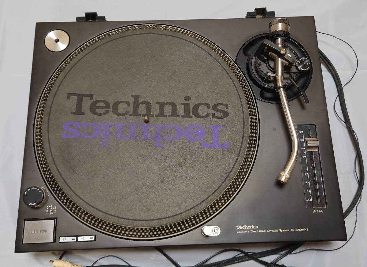 【ターンテーブル】Technics SL-1200MK3-K 箱付き テクニクス DJ向けレコードプレーヤー_画像3