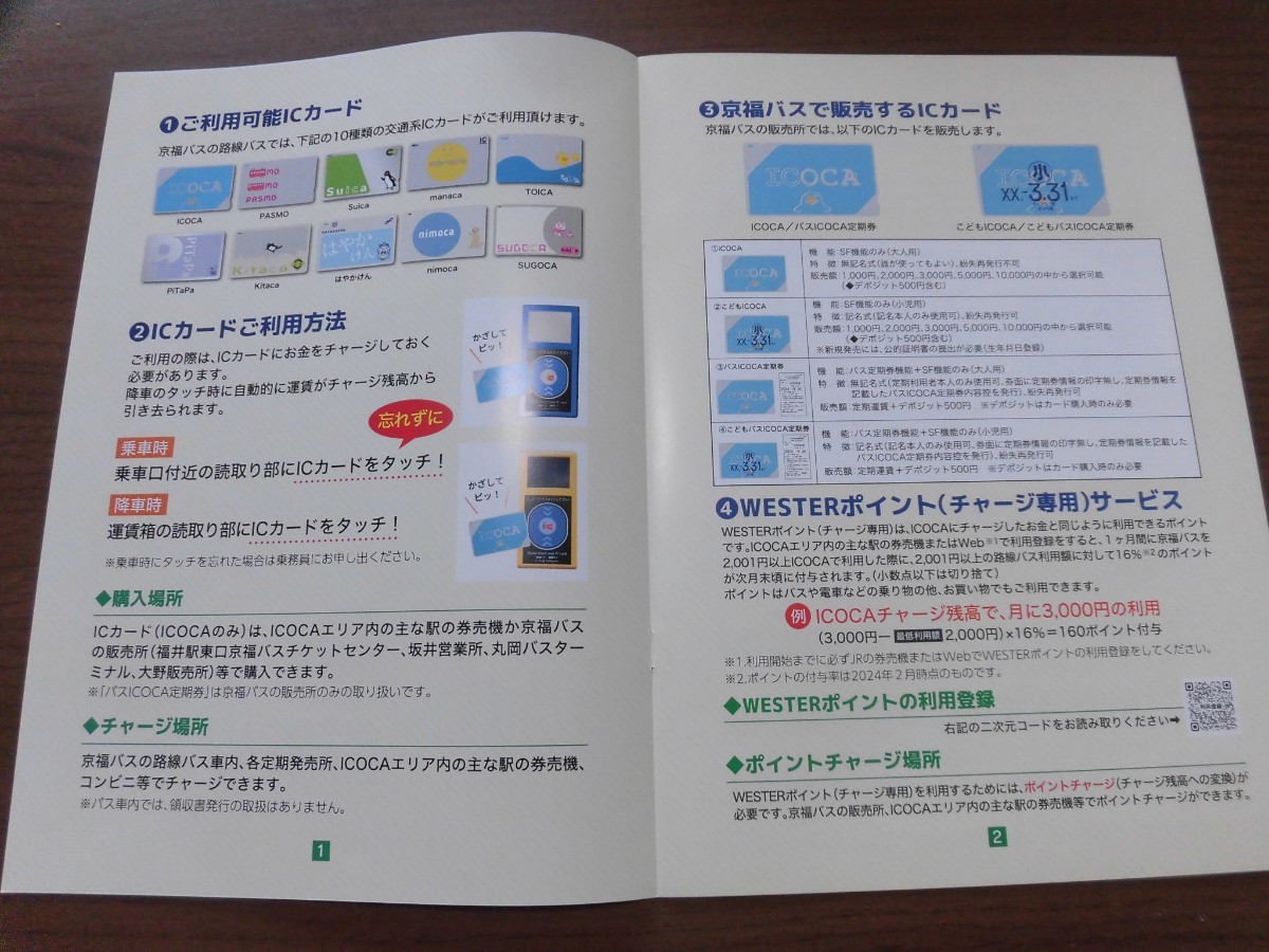 京福バス ICOCA パンフレットの画像2