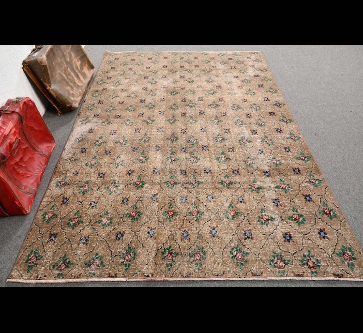 超大判172x251ココアブラウン モロッカンタイル花畑 トルコ 超大判172x251ココアブラウン モロッカンタイル花畑 トルコ