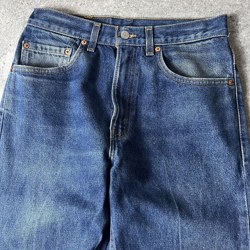 濃紺 90s USA製 Levis 505 0216 デニム パンツ 31 30 / 90年代 アメリカ製 リーバイス オールド ジーンズ ジーパン ブルー_画像2