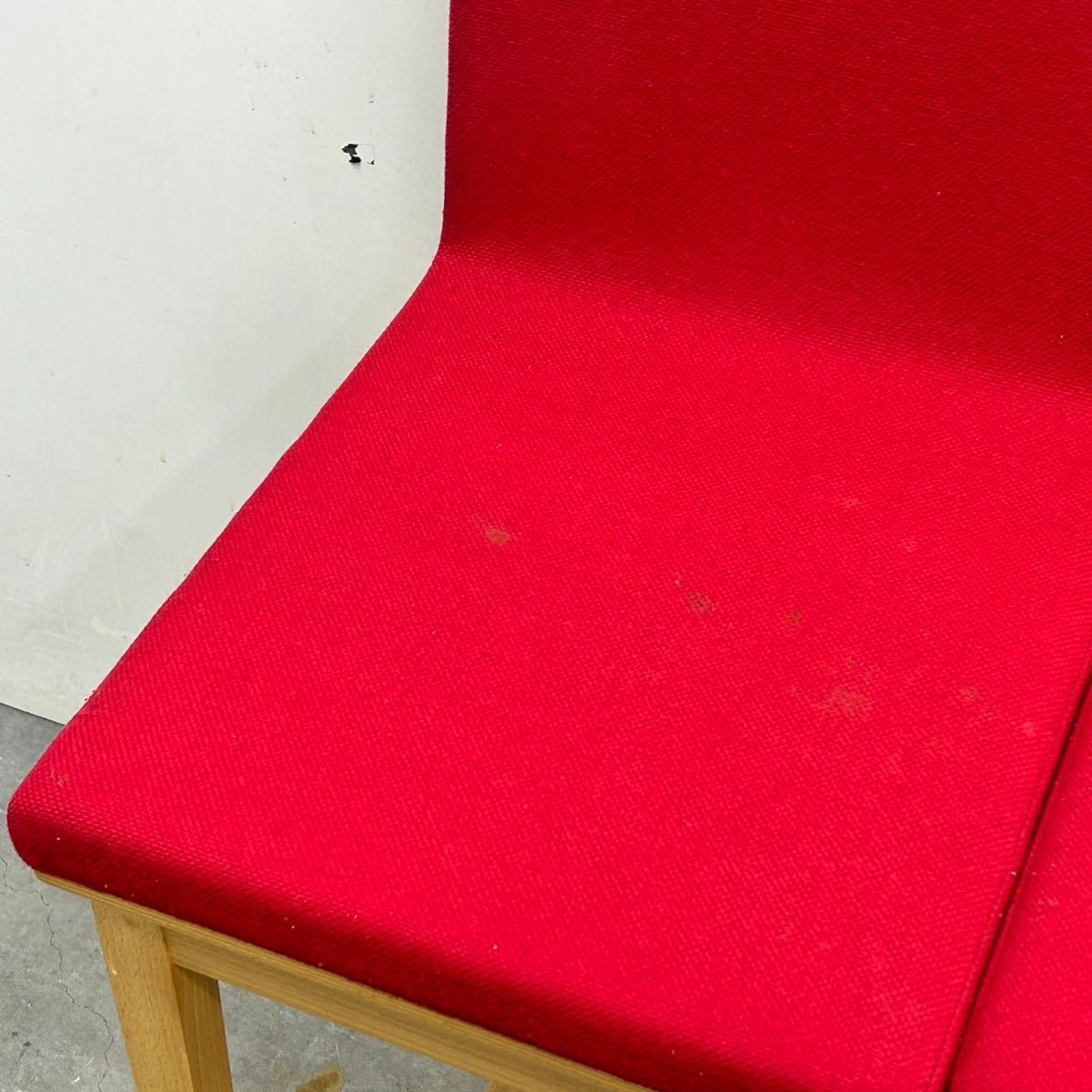 4 legs set * counter chair 330×H720 bearing surface height 720 wooden fabric red red store chair used 