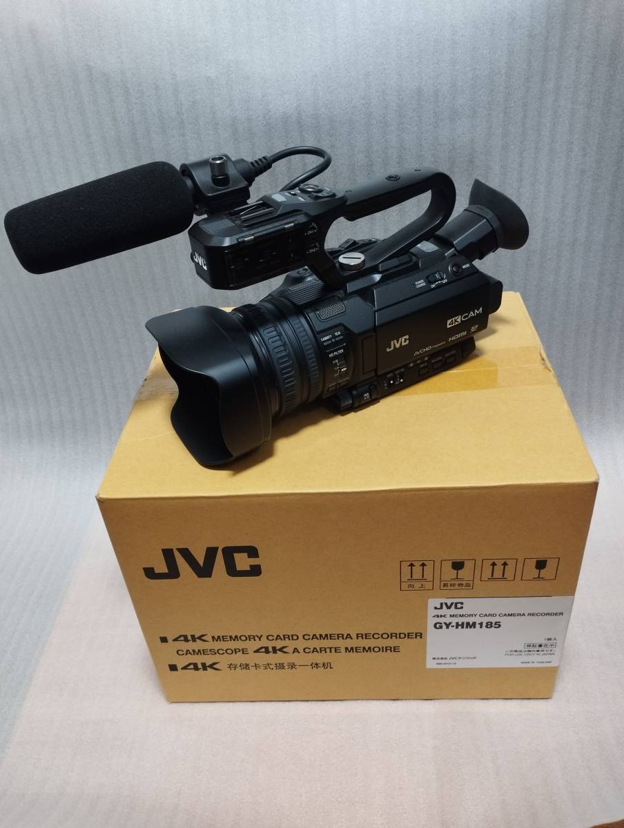 JVC GY-HM185 4Kメモリーカードカメラレコーダー ＃14640135 極美品 新品に近い ファン通電59時間 付属品多数_画像2