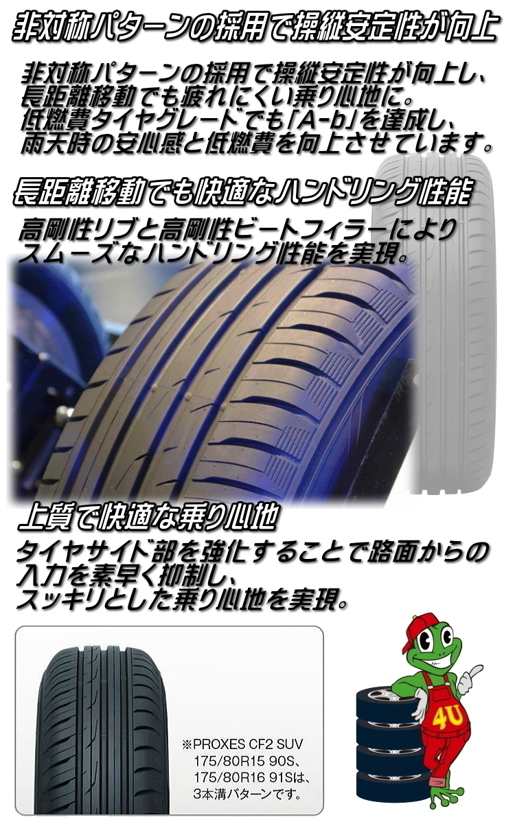 2023年製 TOYO PROXES CF2 SUV 215/65R16 215/65-16 98H トーヨー プロクセス CF2SUV 在庫有 4本送料税込38,918円～_画像4