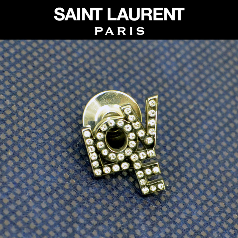 【最短翌日着・関税送料込】 SAINT LAURENT ピンバッチ LOVE Saint Laurent サンローラン LOVE ピンバッチ|Yahoo!フリマ(旧