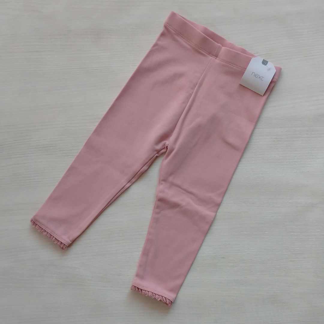 【新品】女の子 レギンス パンツ セット 裾レース フリル 無地 85 白　ホワイト　ピンク　グレー　 パンツ 