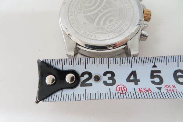 7027/dt/01.24 【テクノス】 QZ TSM616 クロノグラフ ブラック文字盤 メンズ腕時計（89602）_画像9