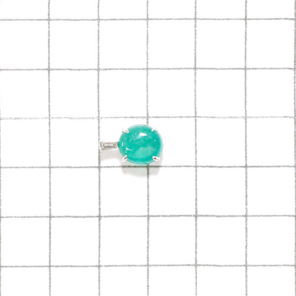 K18WG エメラルド ダイヤモンド ペンダントトップ 2.00ct D0.02ct SELBY