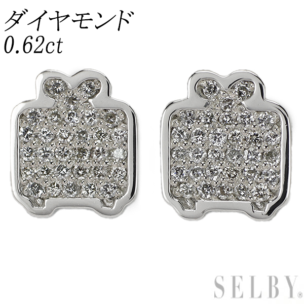 2024年激安 Pt900 ダイヤモンド ピアス 0.62ct SELBY プラチナ台