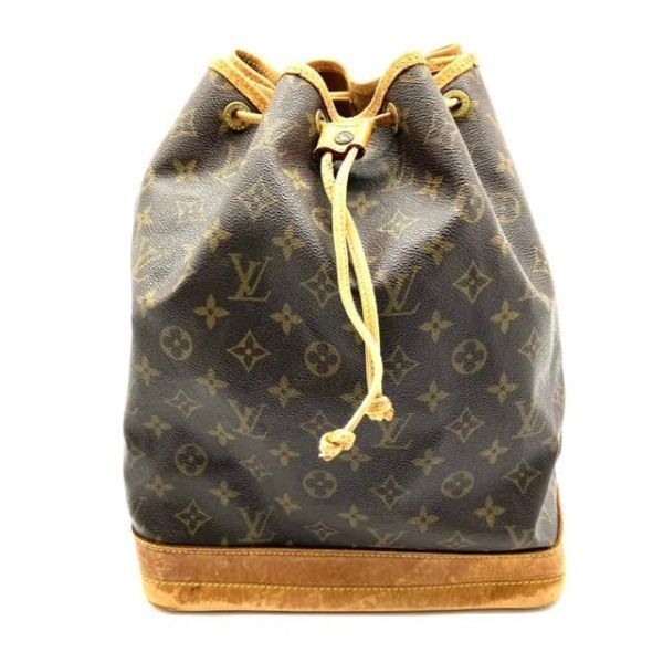 仙35【訳あり】Louis Vuitton M42224 モノグラム ノエ ショルダーバッグ ブラウンカラー 巾着バッグ ルイヴィトン 肩掛け 鞄の画像1
