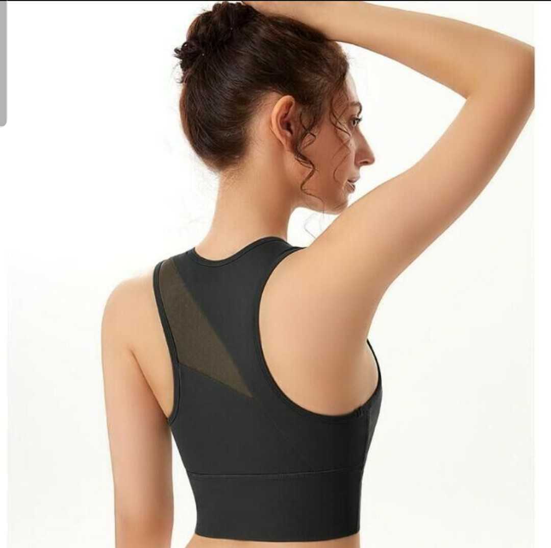  size L stylish fitness yoga tops bla yoga wear sports bra cup attaching y438-23