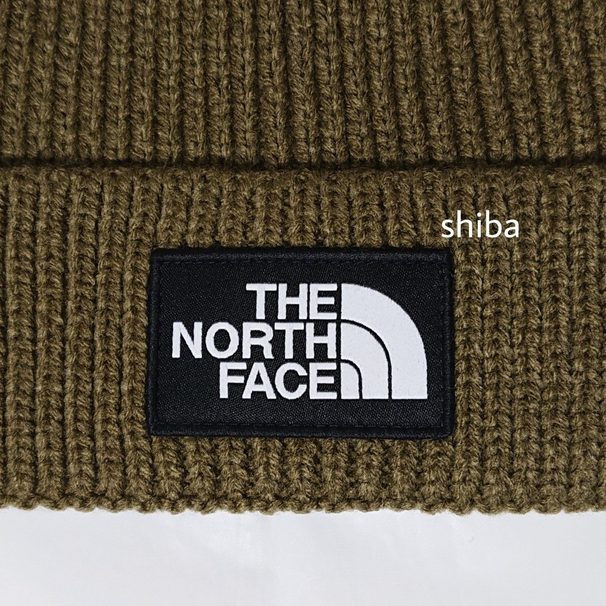 THE NORTH FACE ノースフェイス ニット帽 カフド ビーニー 帽子 キャップ カーキ 緑 黒 ロゴ ユニセックス