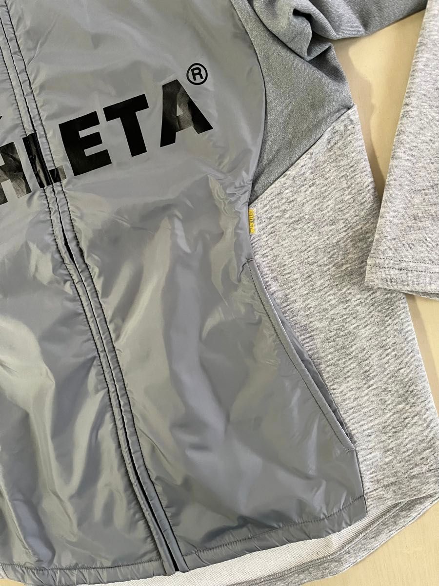 新品タグ付き　メンズS ATHLETA アスレタ　スウェットジャケット　グレー