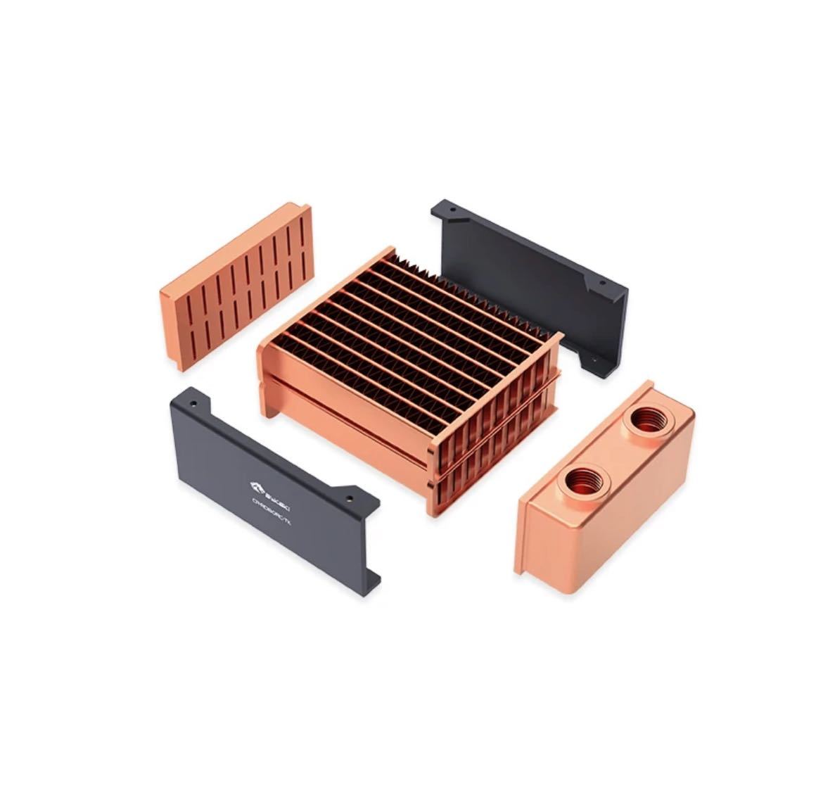 Bykski black black water cooling 80 millimeter copper radiator approximately 40 millimeter. thickness server 8 centimeter fan CR-RD80RC-TK compact 