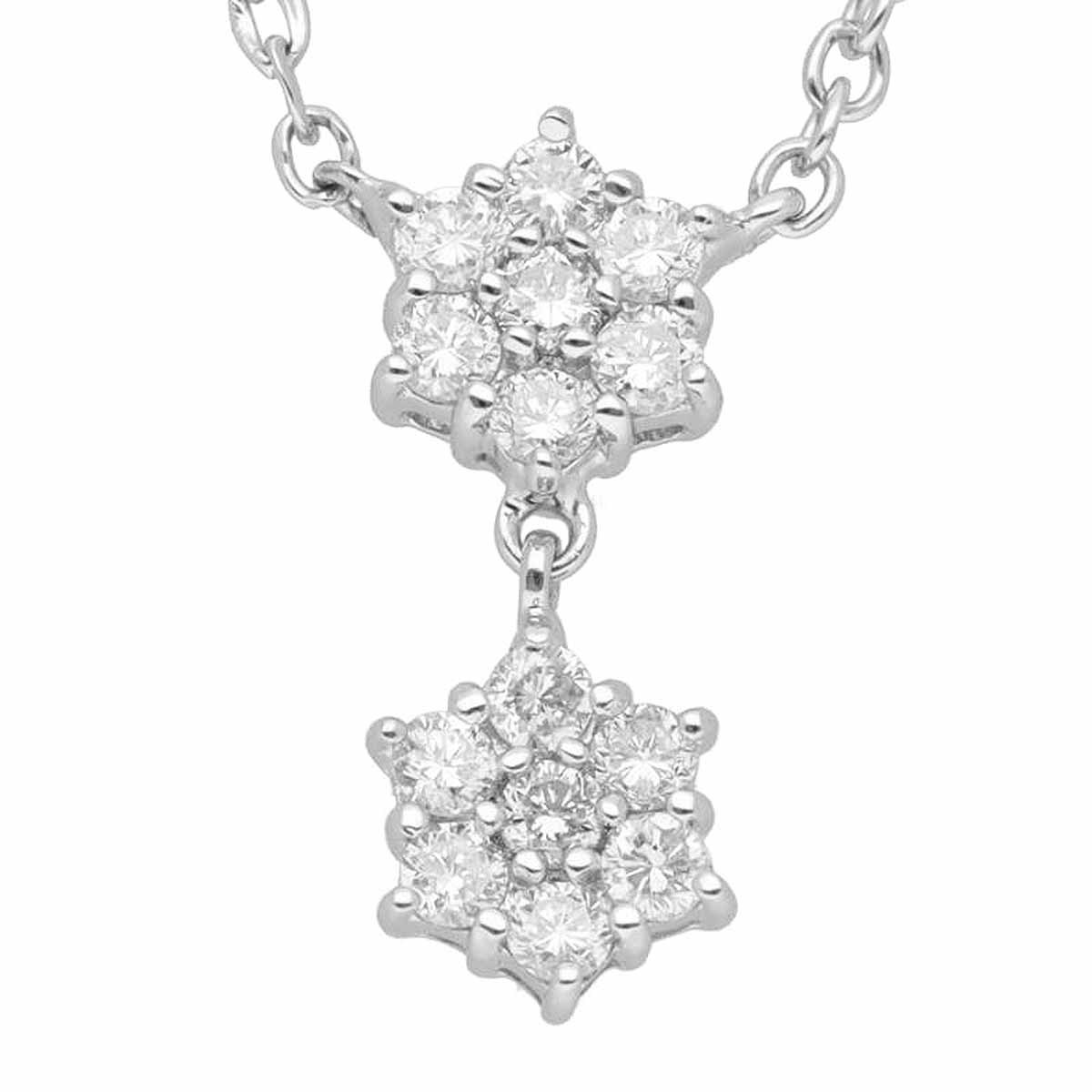 【税込?送料無料】 ペンダント ダイヤモンド(0.224ct) ネックレス ホワイトゴールド【送料無料】【代引手数料無料】【中古】23380725 WG K18 750 その他