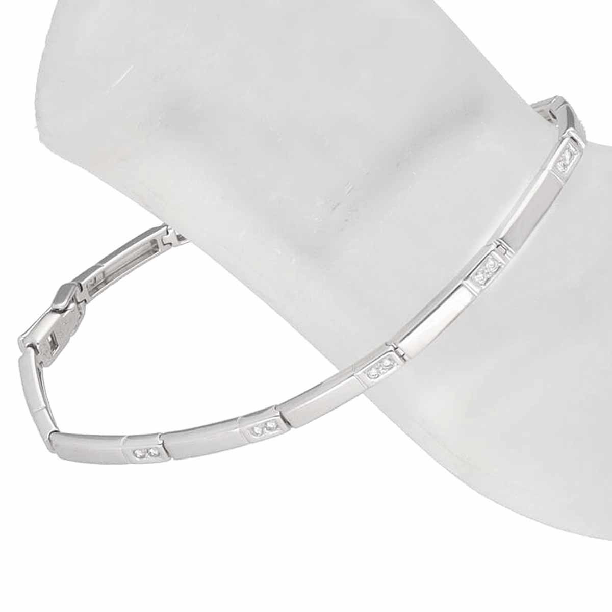 【あす楽対応】 TASAKI タサキ ダイヤモンド(0.20ct)ブレスレット 18.5cm 750 K18 WG ホワイトゴールド ダイヤモンド