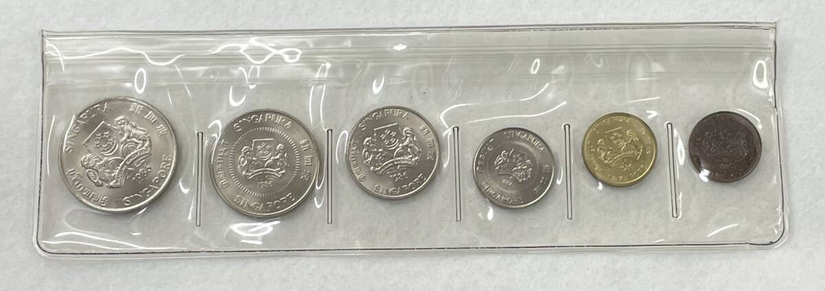 #327 1986年 シンガポール ミント 6枚セット 外貨 外国コイン トラ/虎/タイガー ケース入_画像3