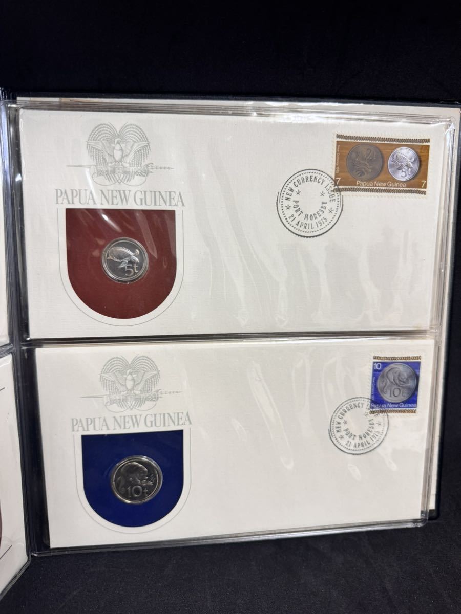 パプアニューギニア Papua New Guinea 政府発行 公式通貨 通貨 硬貨 コレクション 8枚セットの画像2