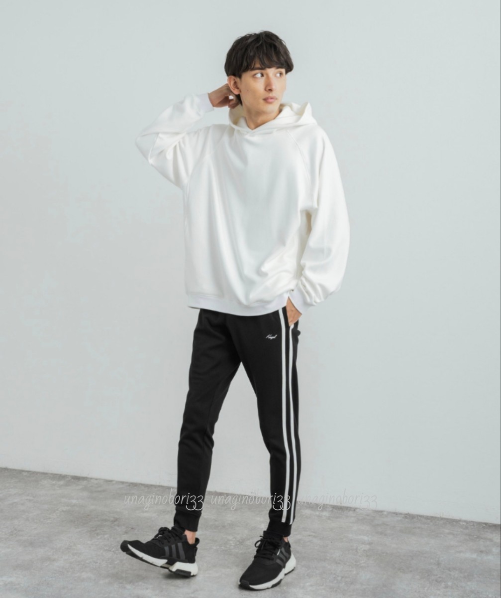 KANGOL ジャージ LL カンゴール ジョガーパンツ スウェットパンツ 長ズボン 黒 白サイド2ライン 男女兼用 メンズ レディース 男性 女性 _画像3