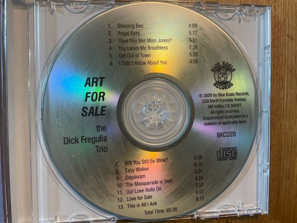 CD DICK FREGULIA TRIO / ART FOR SALE_画像2