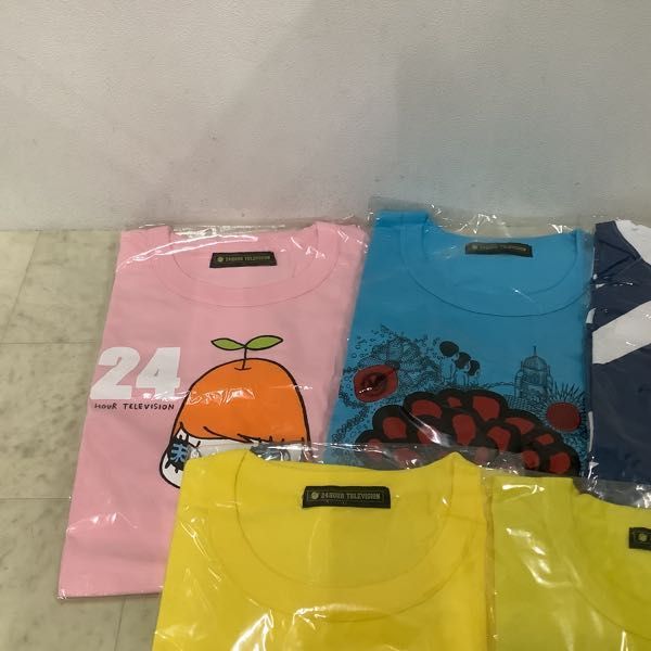 1円〜 24時間テレビ 35 チャリTシャツ ピンク サイズL 36 チャリTシャツ 黄色 サイズL 他_画像2