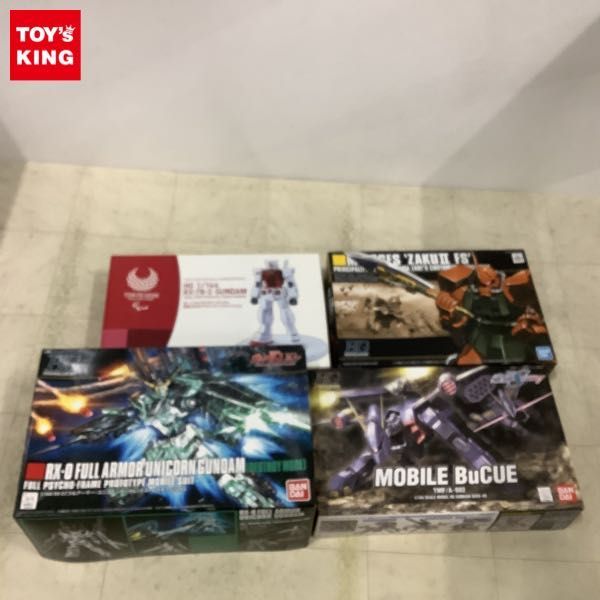 1円〜 HG 1/144 フルアーマー・ユニコーンガンダム（デストロイモード）、ザクII FS型（ガルマ・ザビ専用機）他_画像1