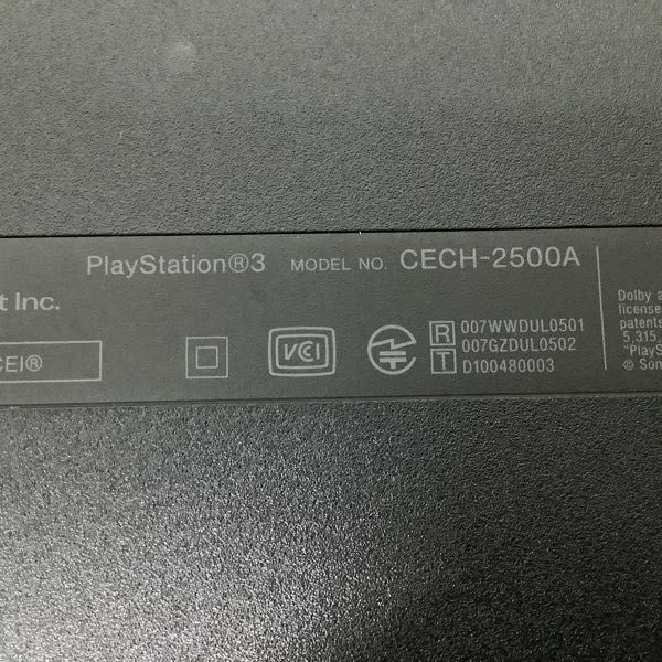 1円〜 初期化済/箱無 PS3 本体 チャコール・ブラック CECH-2000A、CECH-2500A_画像5