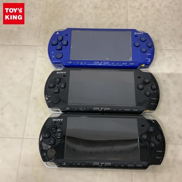 1円〜 動作確認/初期化済 箱無 PSP PSP-2000 本体 PSP-3000 ピアノブラック 他_画像1