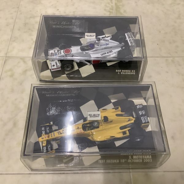 1円〜 ミニチャンプス 1/43 BAR ホンダ 02 J.VILLENEUVE No.22 BENETTON RENAULT SPORT B201 J.BUTTON No.8 他_画像4