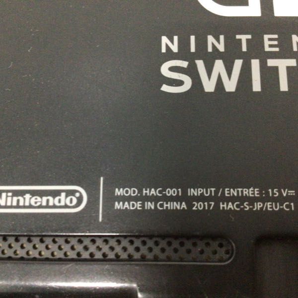 1円〜 動作確認/初期化済 箱無 Nintendo Switch HAC-001 本体 Joy-Con ブルー ネオンイエロー ACアダプター_画像4