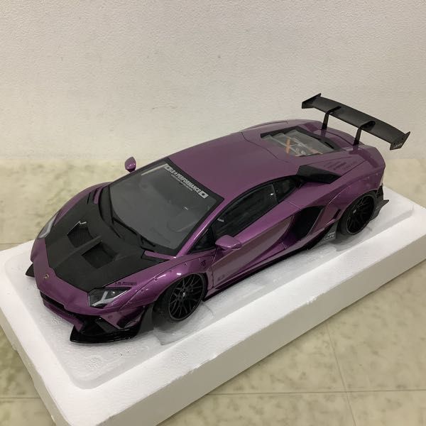 1円〜 オートアート 1/18 LB-WORKS ランボルギーニ アヴェンタドール リミテッド エディション VIOLA SE30 CARBON BONNET_画像3