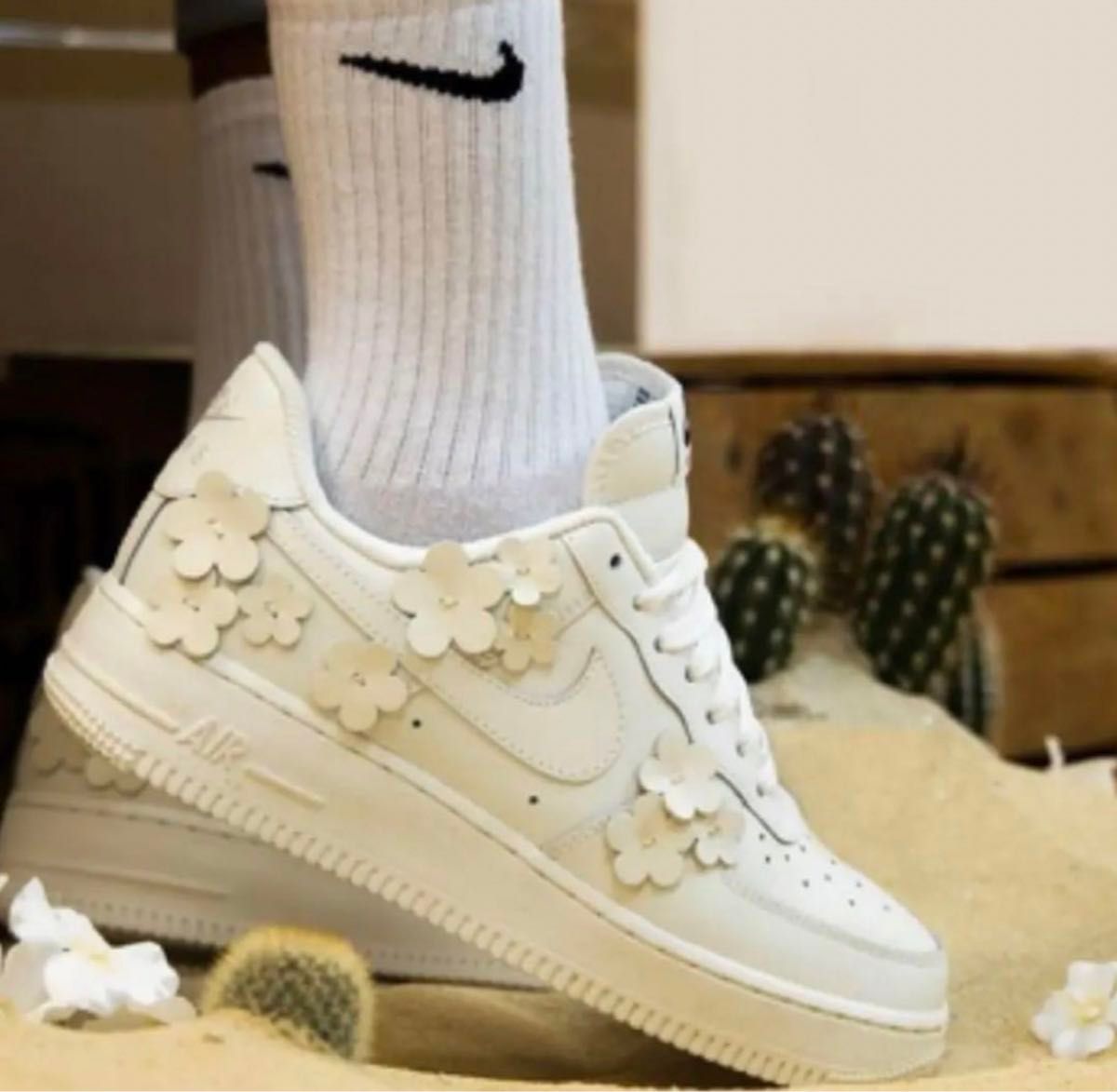 レア　NIKE AIR FORCE1  Desest Sail Flawa 23.5cm フラワー　