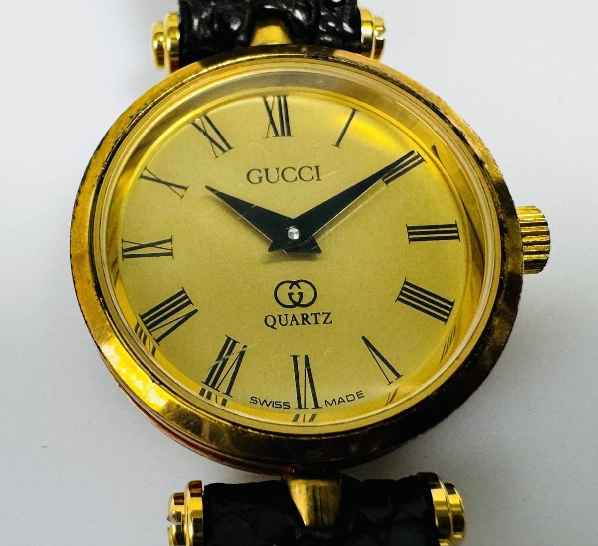  ▽ GUCCI グッチ シェリーライン クオーツ ゴールド レッド グリーン レディース腕時計 /258995/220-33_画像1