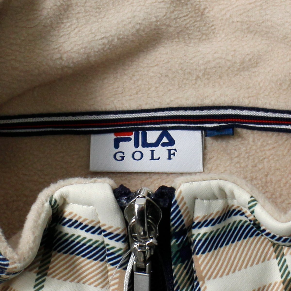 新品 秋冬 FILA GOLF フィラ ゴルフ 3層ボンディング 裏フリース ジャケット L ブルゾン グレンチェック ゴルフウェア メンズ ◆CI1708A_画像9