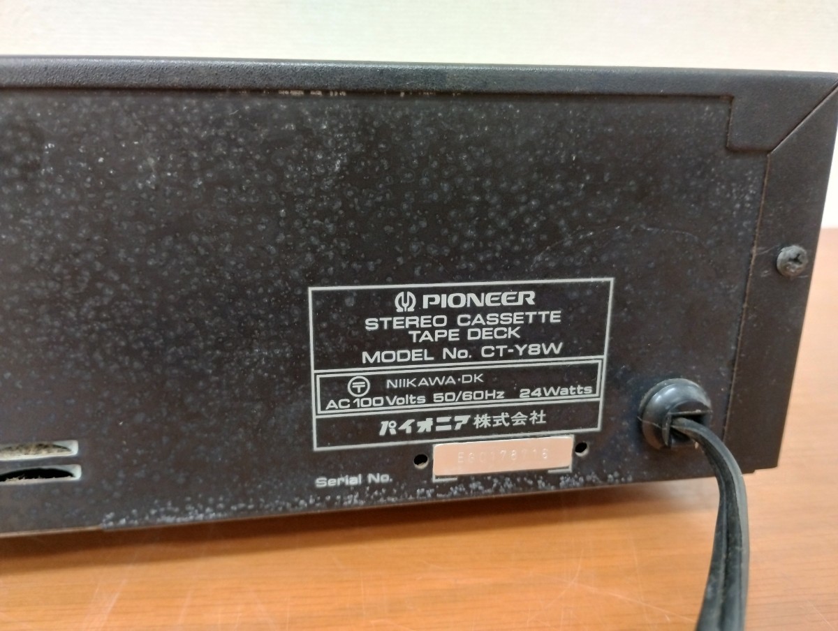 パイオニア PIONEER　ステレオカセットテープデック　CT-Y8W 通電のみOK　ジャンク品_画像7