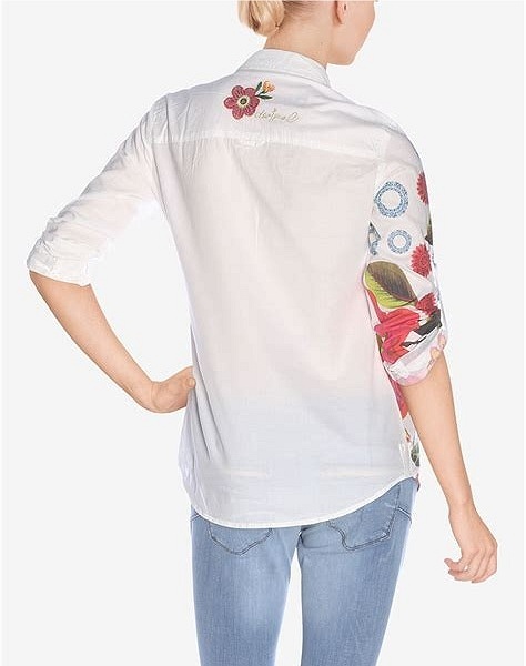 Desigual デシグアル M18SWCWA6 ブラウス トップ オフホワイト 花柄 EU M サイズ L 未使用 展示品 AB6017の画像2