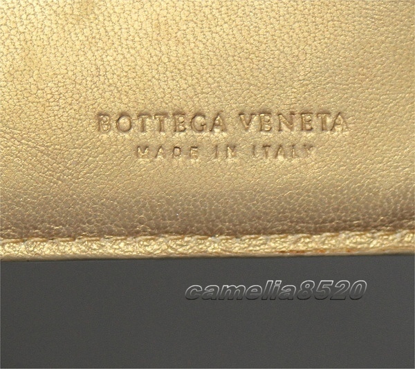 BOTTEGA VENETA Bottega Veneta двойной бумажник сетка много цвет кожа кошелек для мелочи . есть 8 карта карман бумажник б/у прекрасный товар 