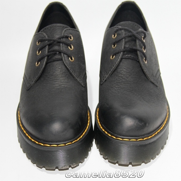  Dr. Martens 3 hole shoes Quad thickness bottom 1461 black UK4 approximately 23~23.5cm use barely Dr.Martens QUAD lady's platform 