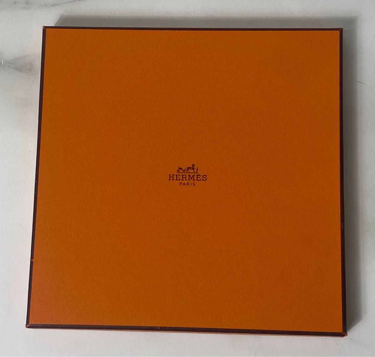 エルメス HERMES 空き箱 空箱 オレンジ ボックス　スカーフ　24×24
