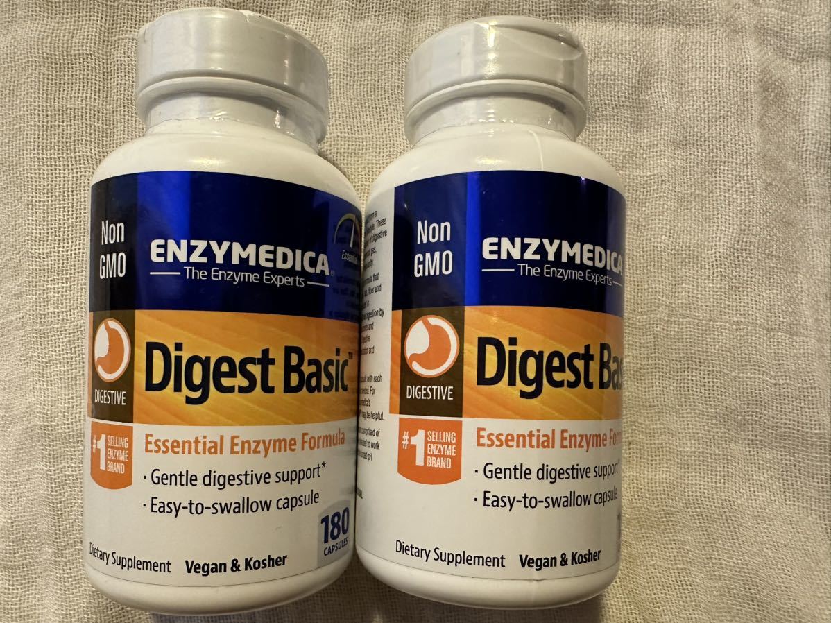 Enzymedica （エンザイメディカ） Digest Basic, 180粒　ダイジェストベーシック　2個セット_画像1