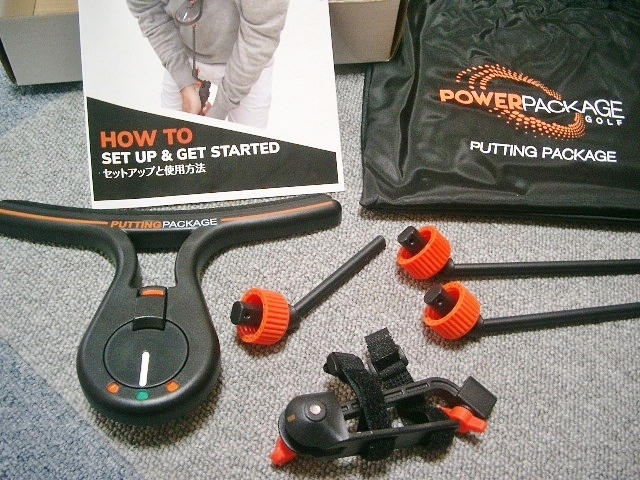  super-discount! postage included unused POWER PACKAGE GOLFpating package putter practice instrument + instructions attaching 