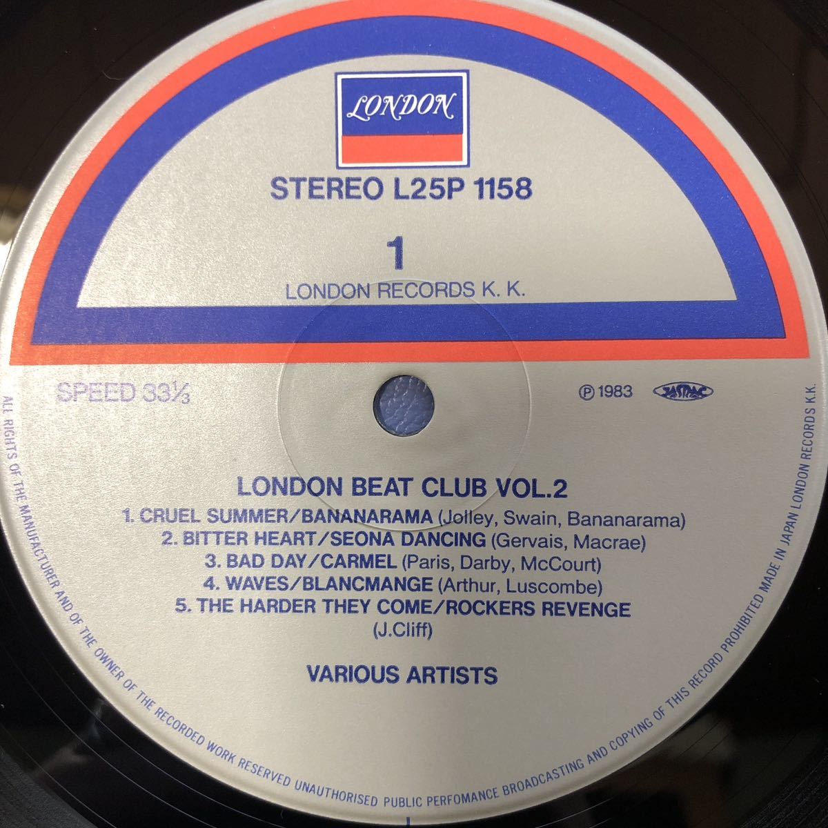 c帯付LP V.A. LONDON BEAT CLUB Vol.2 バナナラマ他 レコード 5点以上落札で送料無料_画像3