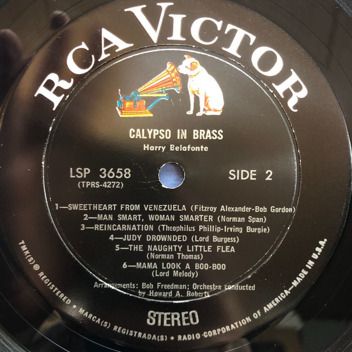 c LP ハリー・ベラフォンテ HARRY BELAFONTE CALYPSO IN BRASS レコード 5点以上落札で送料無料_画像4